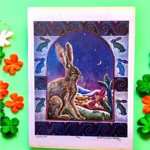 Barbara Nurallah Starkey Signed Rabbit Print JACK THE WISE 29/600 New Mexico